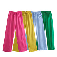 Tangada moda damska zielone spodnie długie spodnie w stylu Vintage główna ulica spodnie damskie Pantalon 5Z68 5
